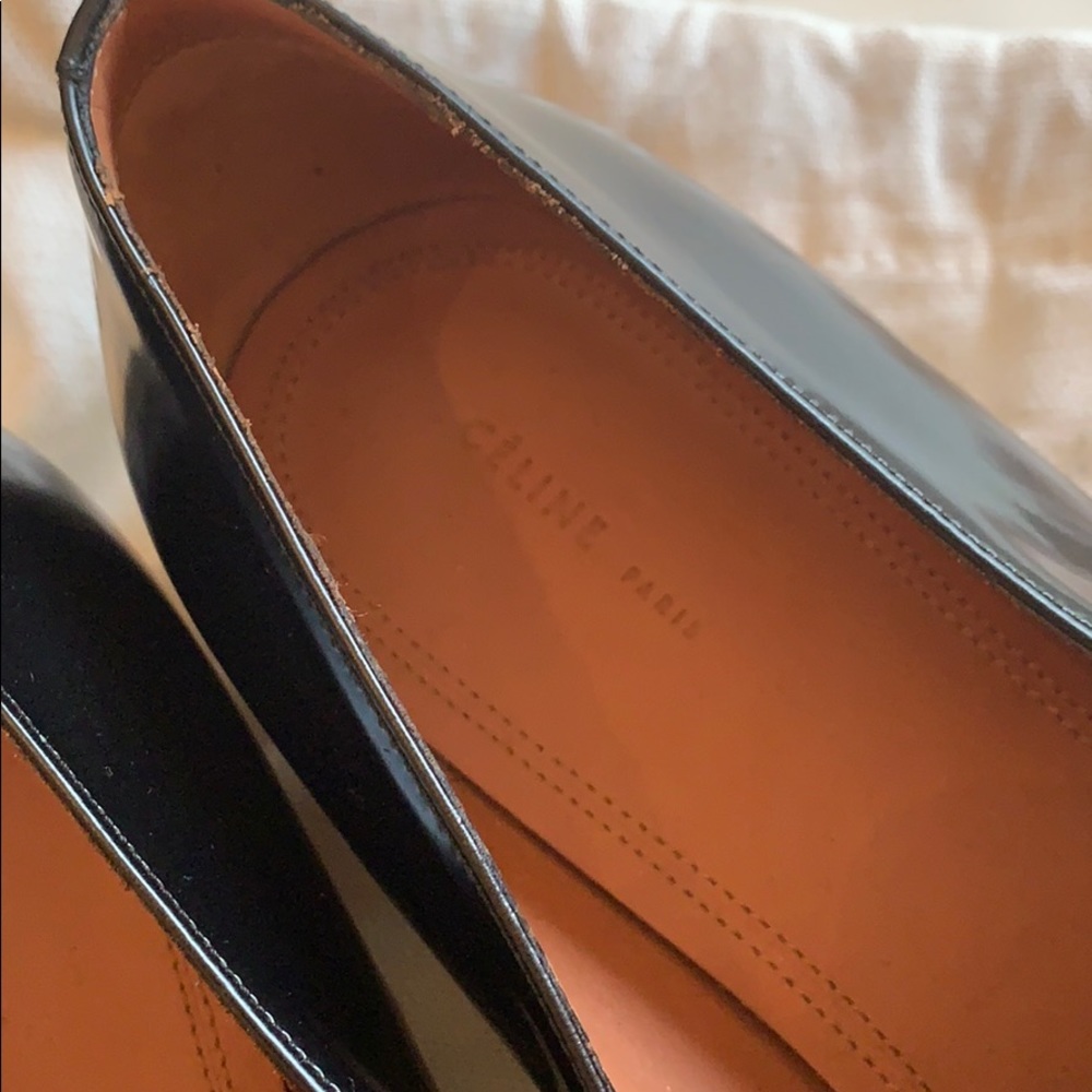 SOLD 🚫CÉLINE Pointy Toe Black Loafers - Picture 2 of 4